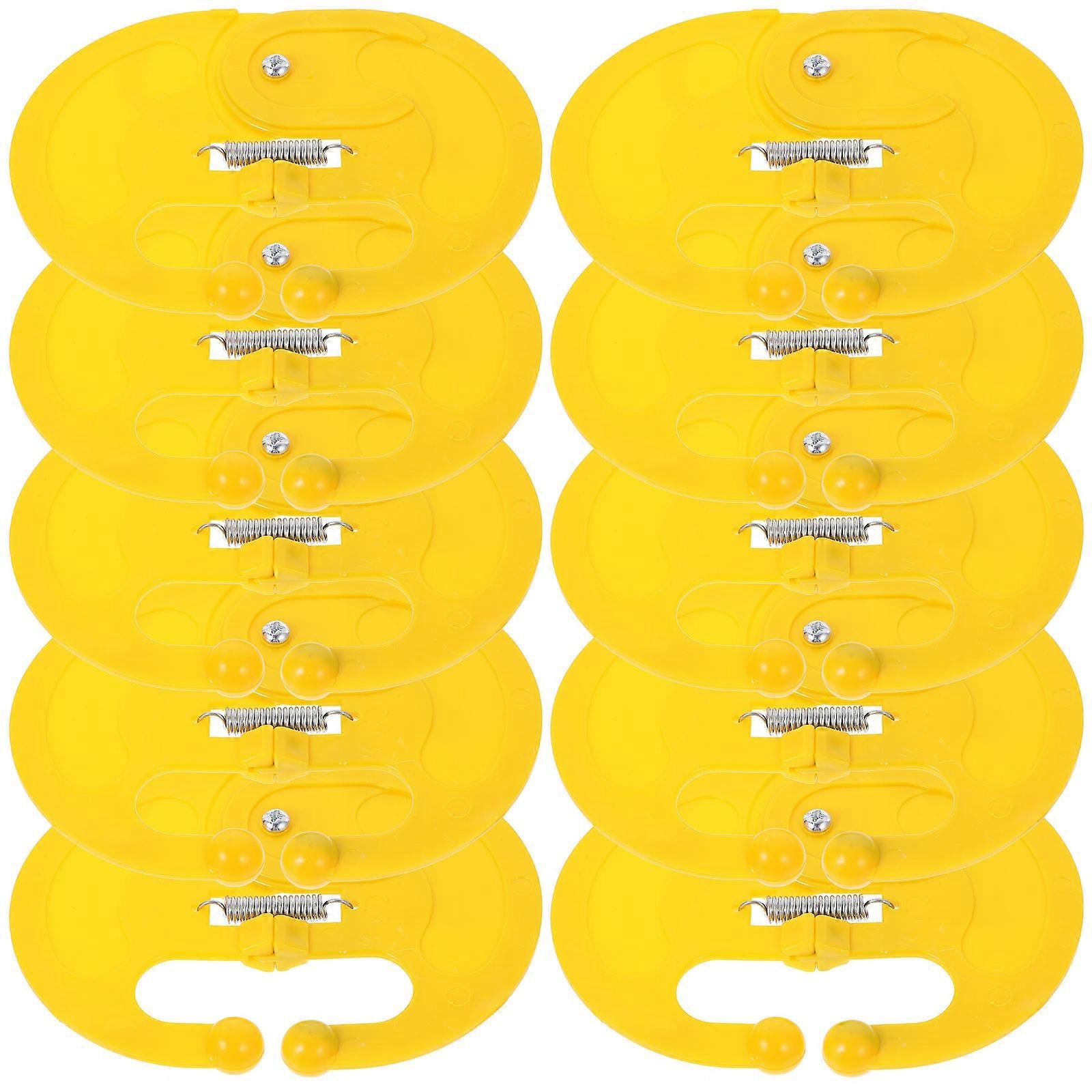 Cattle Weaner Plastic Nose Ring for Calf Weaning 10Pcs Set Yellow