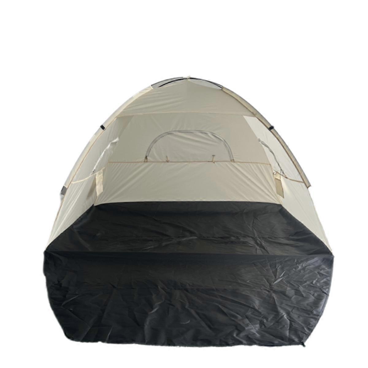 Tenda de praia com proteção solar e creme respirável