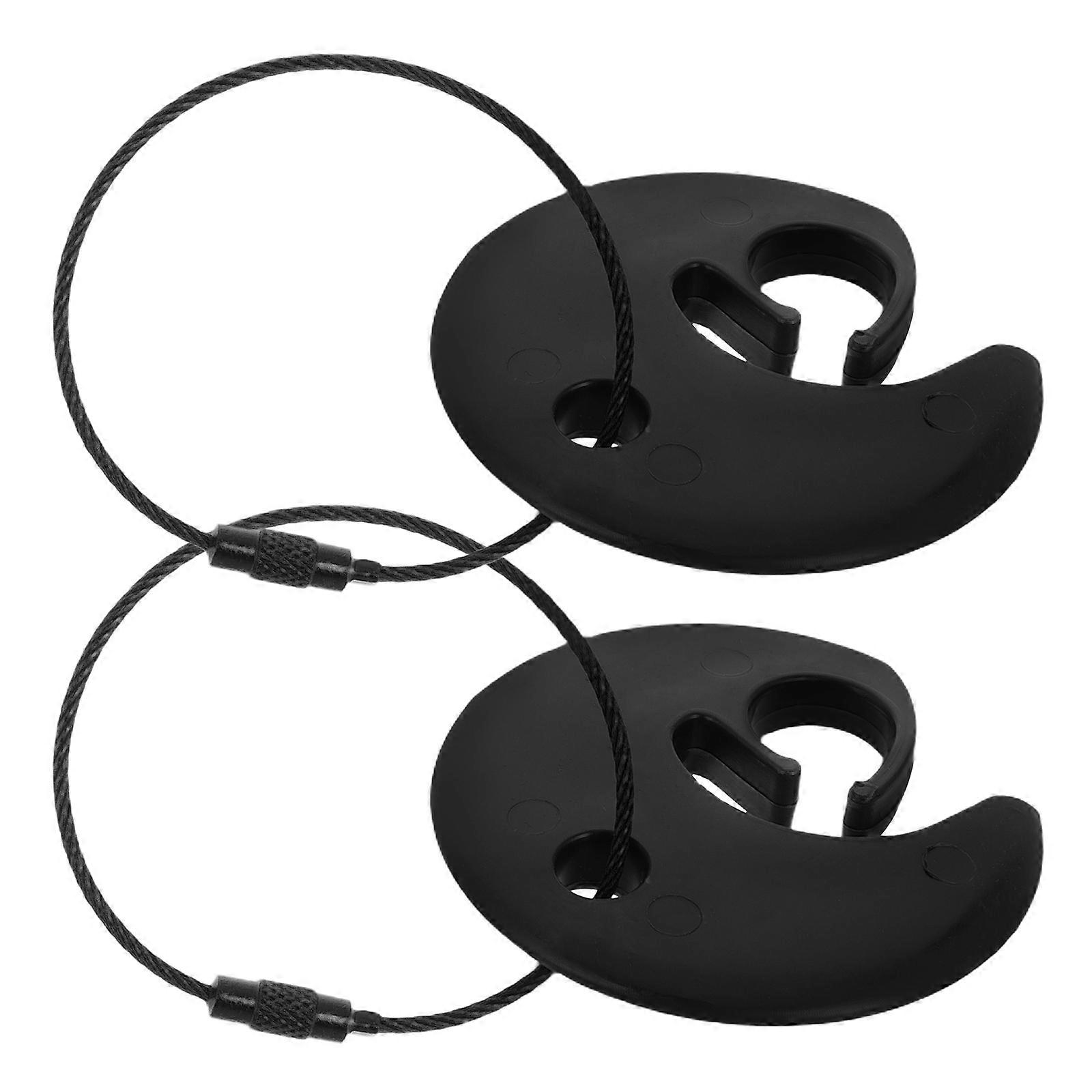 Plastic Flying Disc Clamp with Wire Cable 2Pcs for Outdoor Exercise