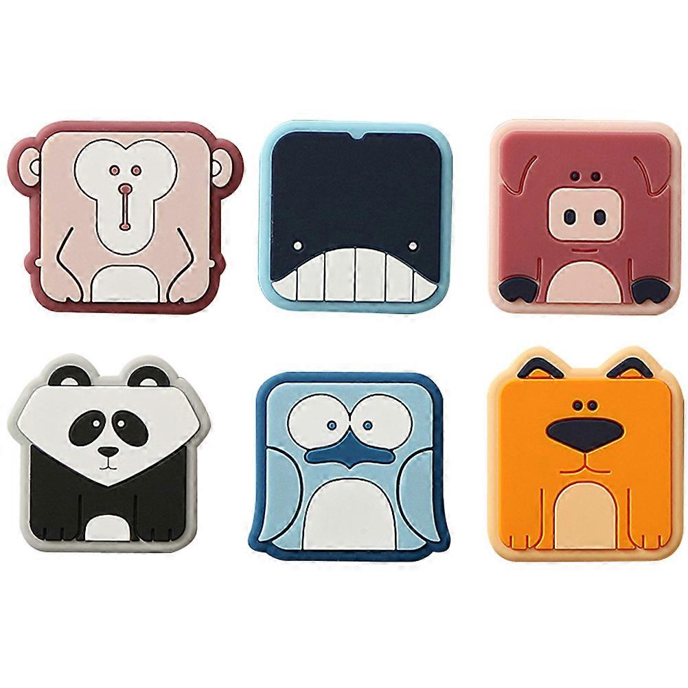 Furniture Bumpers 6Pcs Self Adhesive Door Back Protector Sound Muting For Homeowners Square Assorted Color