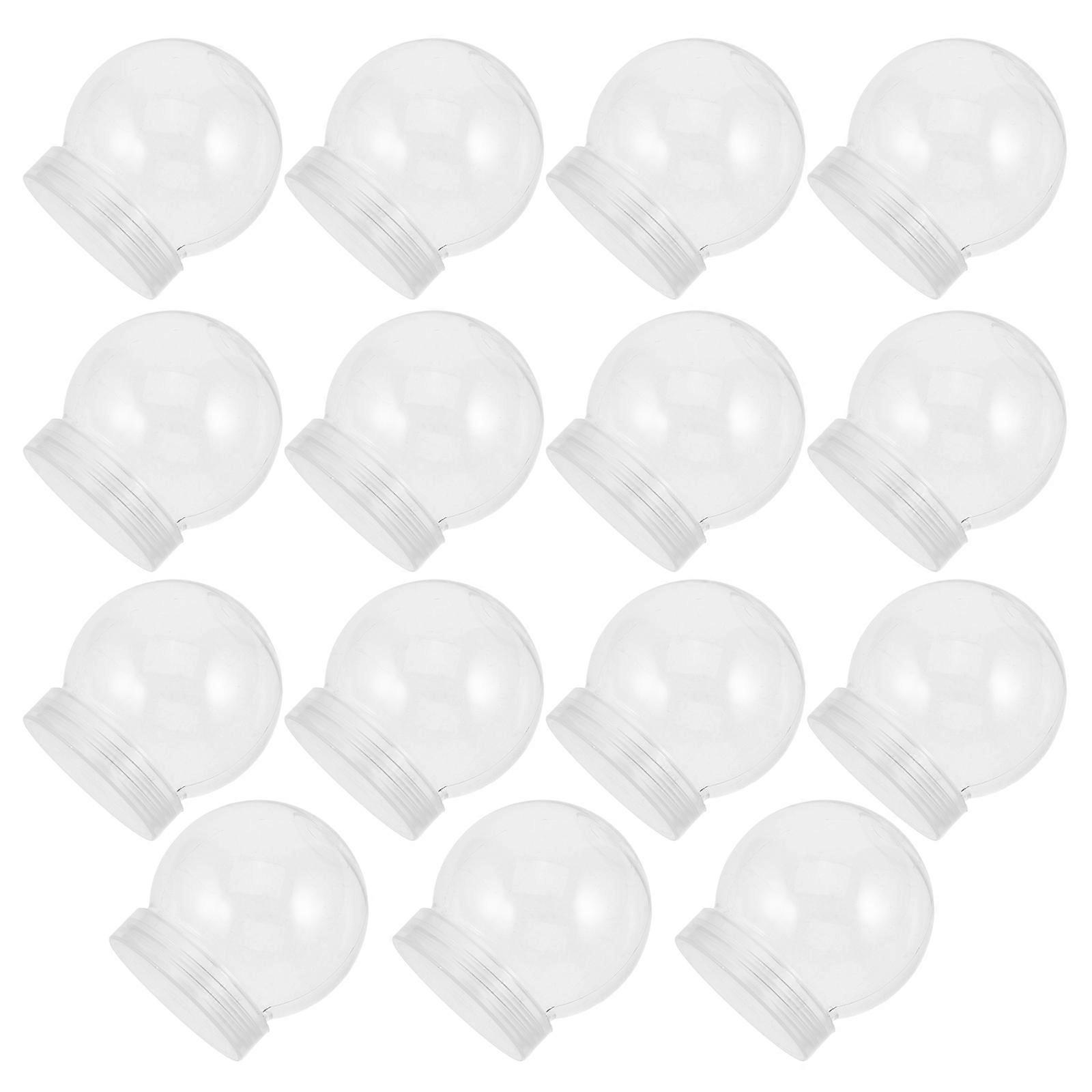 Clear Plastic Snow Globe Kit with Screw Off Cap for DIY 75Pcs Globes