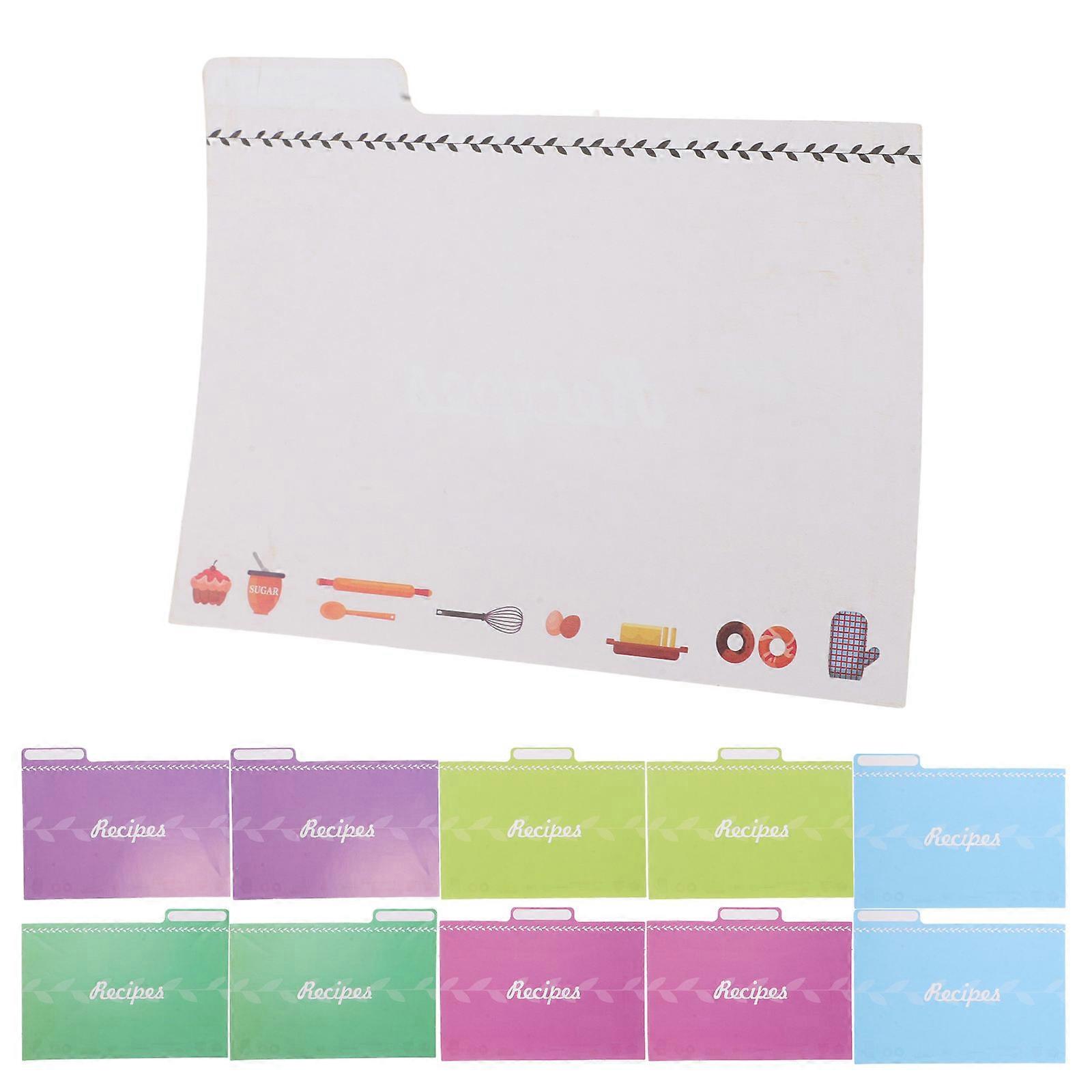 Decorative Kitchen Recipe Card Dividers for Organizing Notes 60Pcs