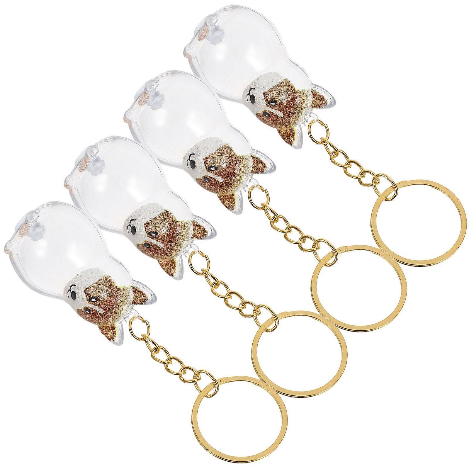 Pet Hair Keepsake Memorial Keychain for Replacement 20Pcs Transparent ABS