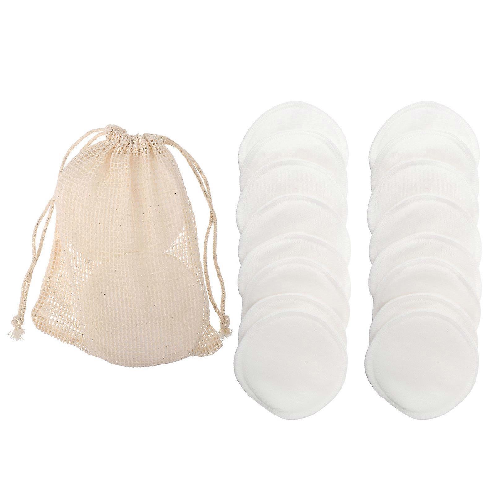 Facial Clean Pads Bamboo Fiber Makeup Remover Puff 3Sets Pack