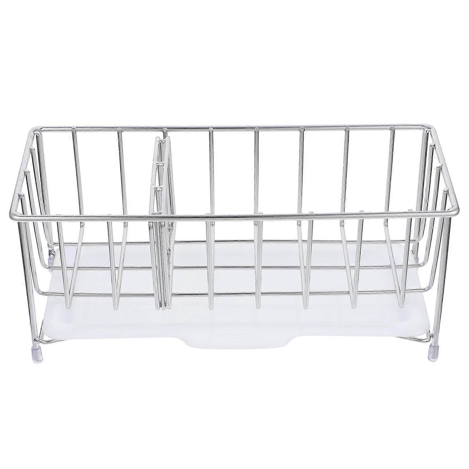 Bathroom Storage Basket Organizer For Sink With Water Draining Function In Blue Color 2Pcs