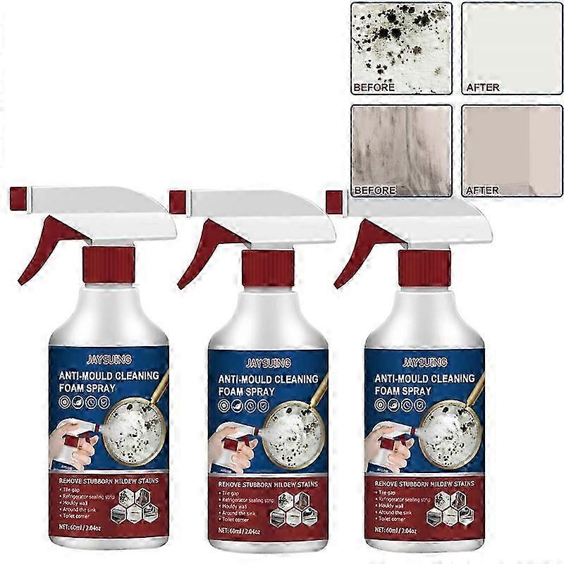1 à 3 sprays nettoyants anti-moisissures, nettoyant efficace contre les moisissures, 60 ml, neuf