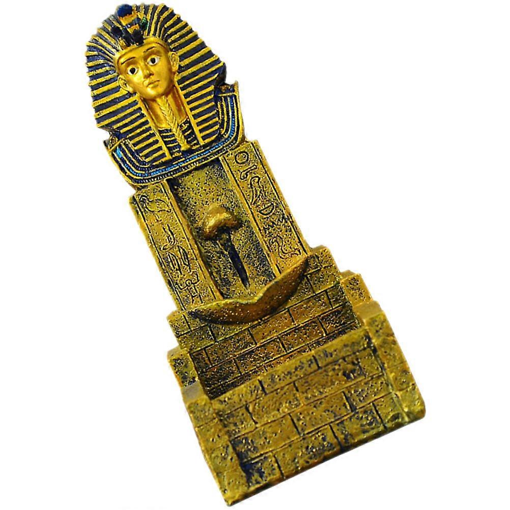 Decorative Censer Resin Backflow Aromatherapy Burner Ancient Egypt Style Meditation Aid 20x10cm 1Pack
