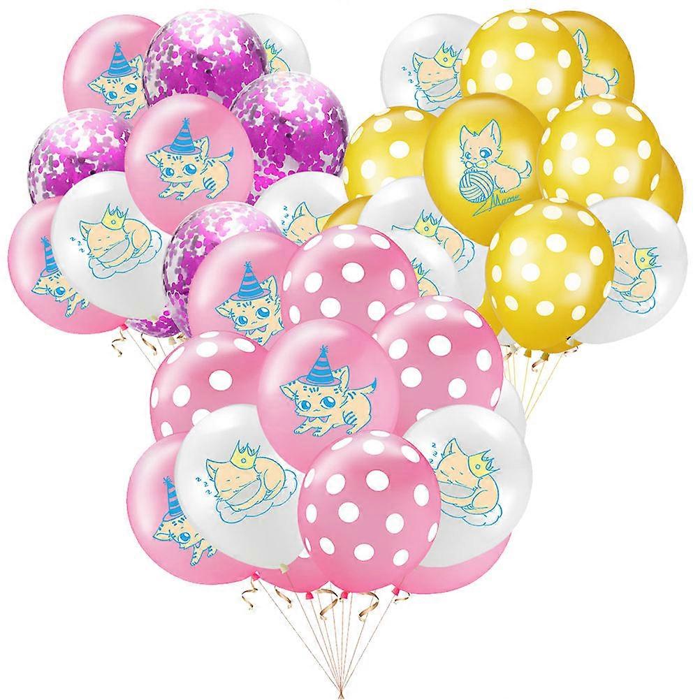 Festival Balloons Assorted Cat Latex Balloons for Decoration 40Pcs Set