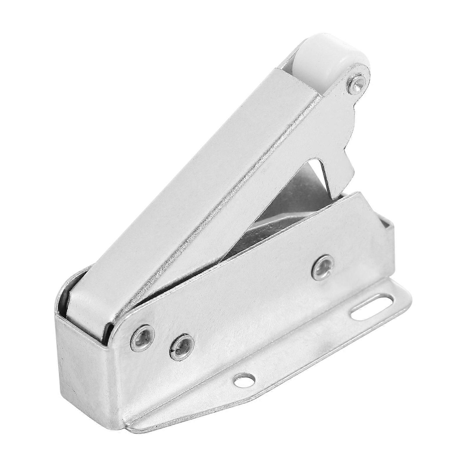 Silver Push Catch Latch for Cupboard Doors with Spring Lock 12Pcs