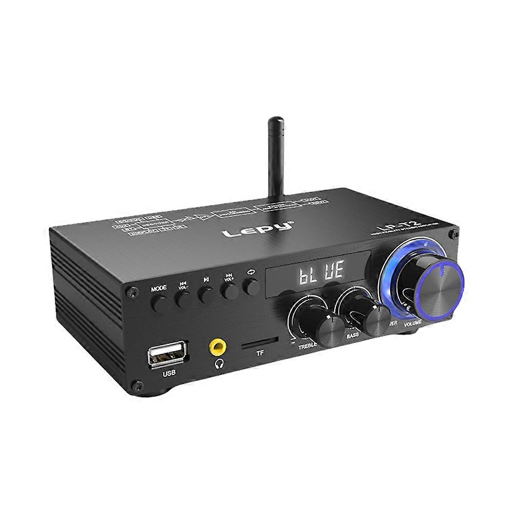 Lepy LP-T2 HiFi Audio Amplifier Stereo 2 Channel Bluetooth 5.1 Mini Power Amp for Home/Outdoor/Garage/Theater System EU PLUG