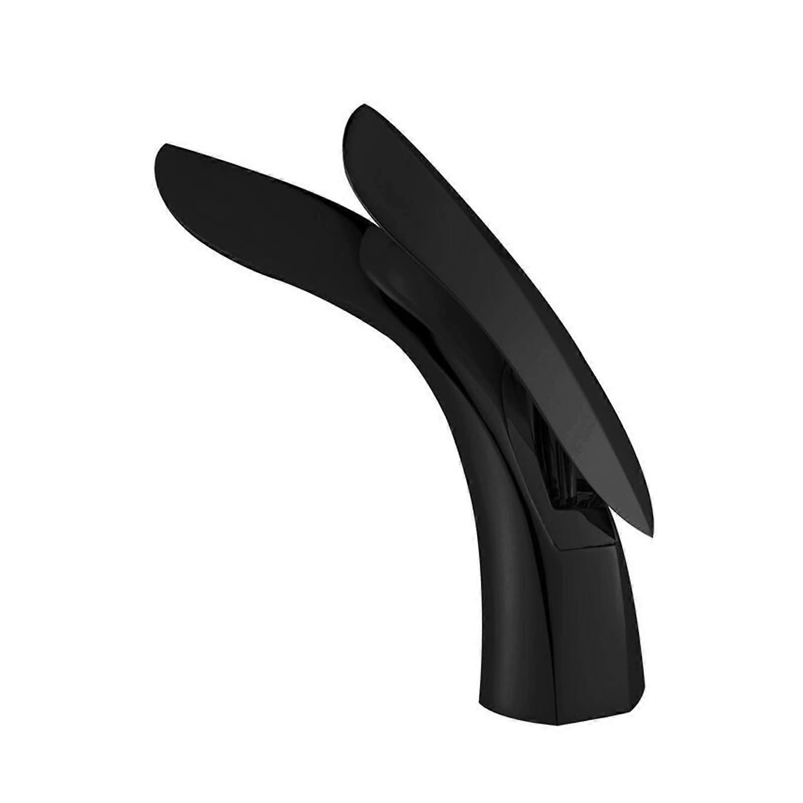 Basin Faucet Copper Rose Gold Sink Mixer Tap SingleHandle LeafShape Hot Cold 5 Color Options Nero Included