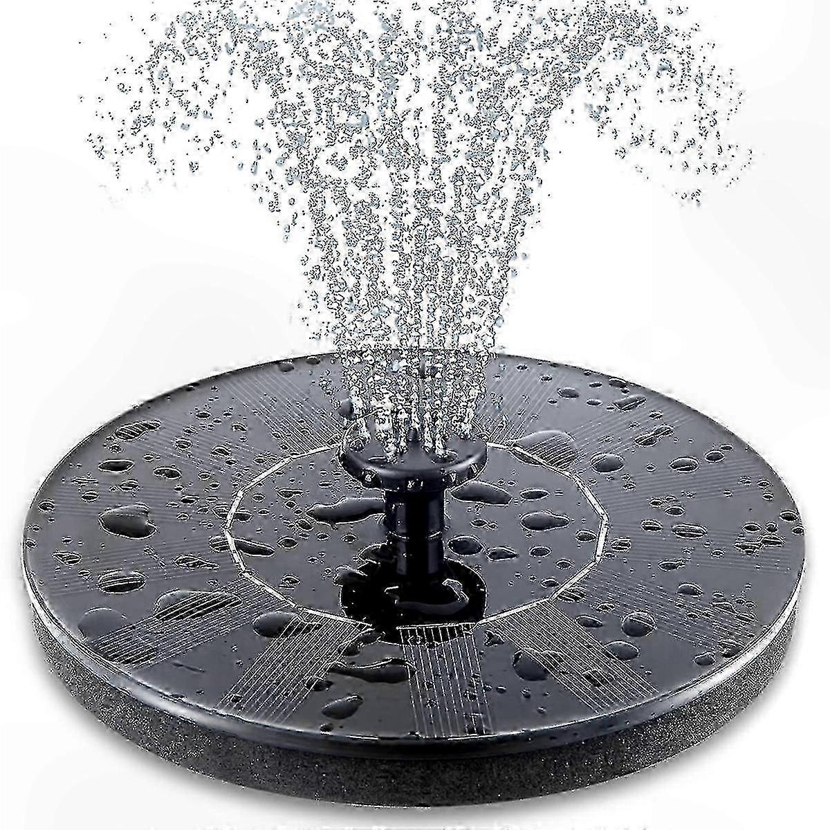 Solar-Powered Fountain Pump with 6 Nozzle Options for Garden Water Displays and Birdbaths