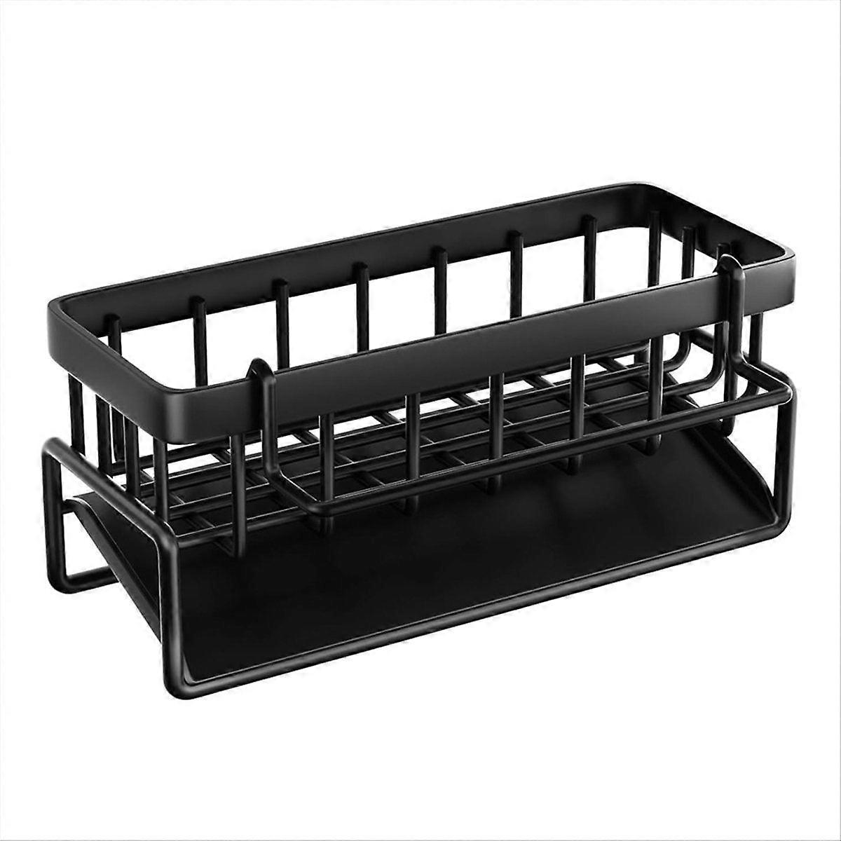 Kitchen Sink Shelf,Sponge Holder for Kitchen Sink Organizer,Black