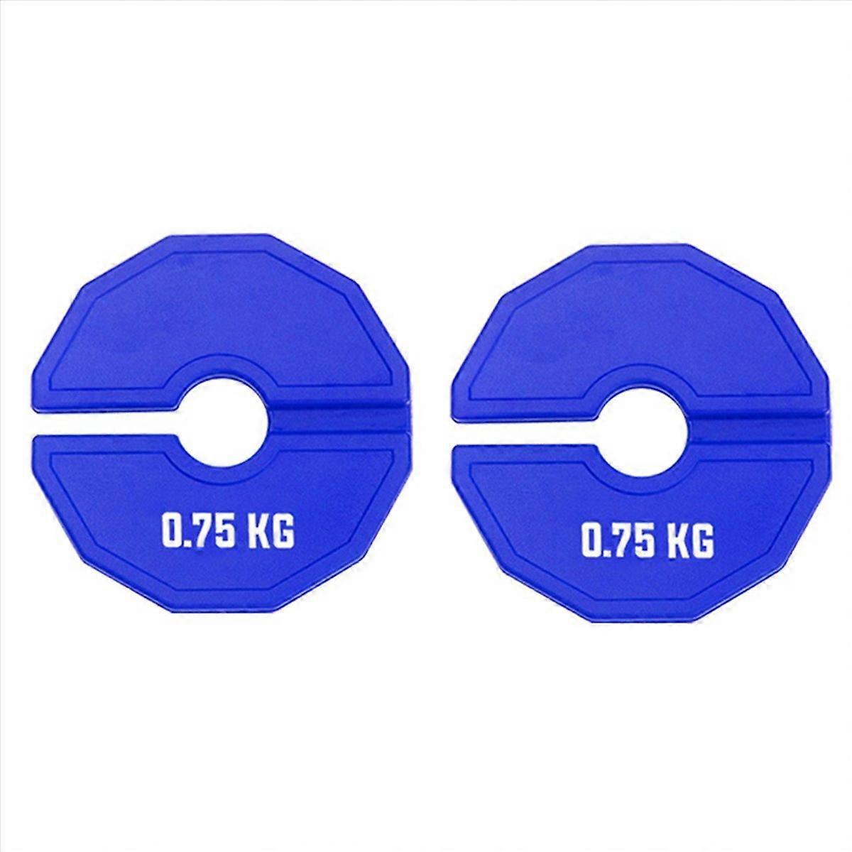 2PC Gym Micro-type Plates 0.75kg Rubber Dumbbell Weight,35mm Aperture