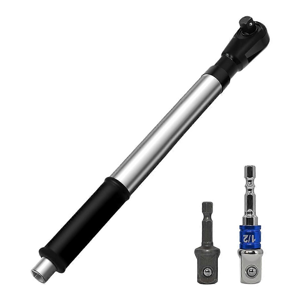 1/2" Offset Extension Wrench Impact, Manual/Electric/Pneumatic Impact Extension Ratchet for Narrow Spaces,Adapters