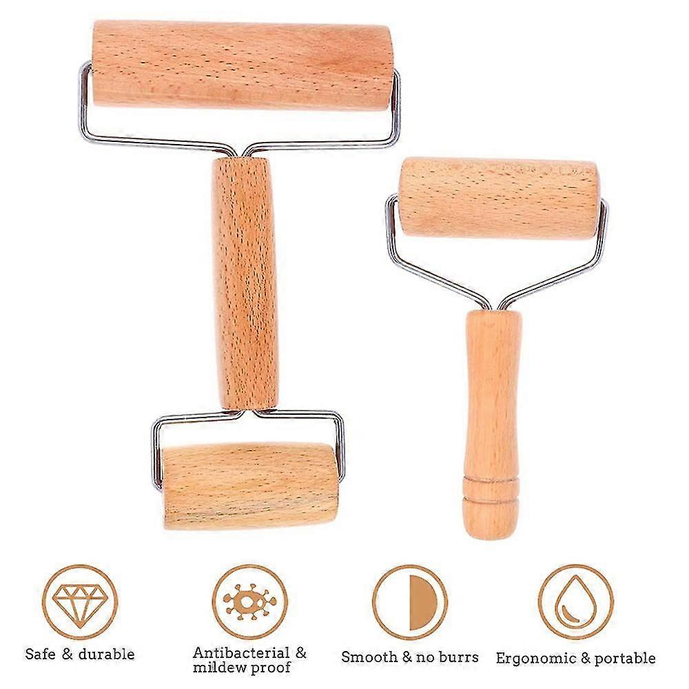 Wooden Rolling Pin, Dough Roller Pizza Roller Cookie Cake Baking