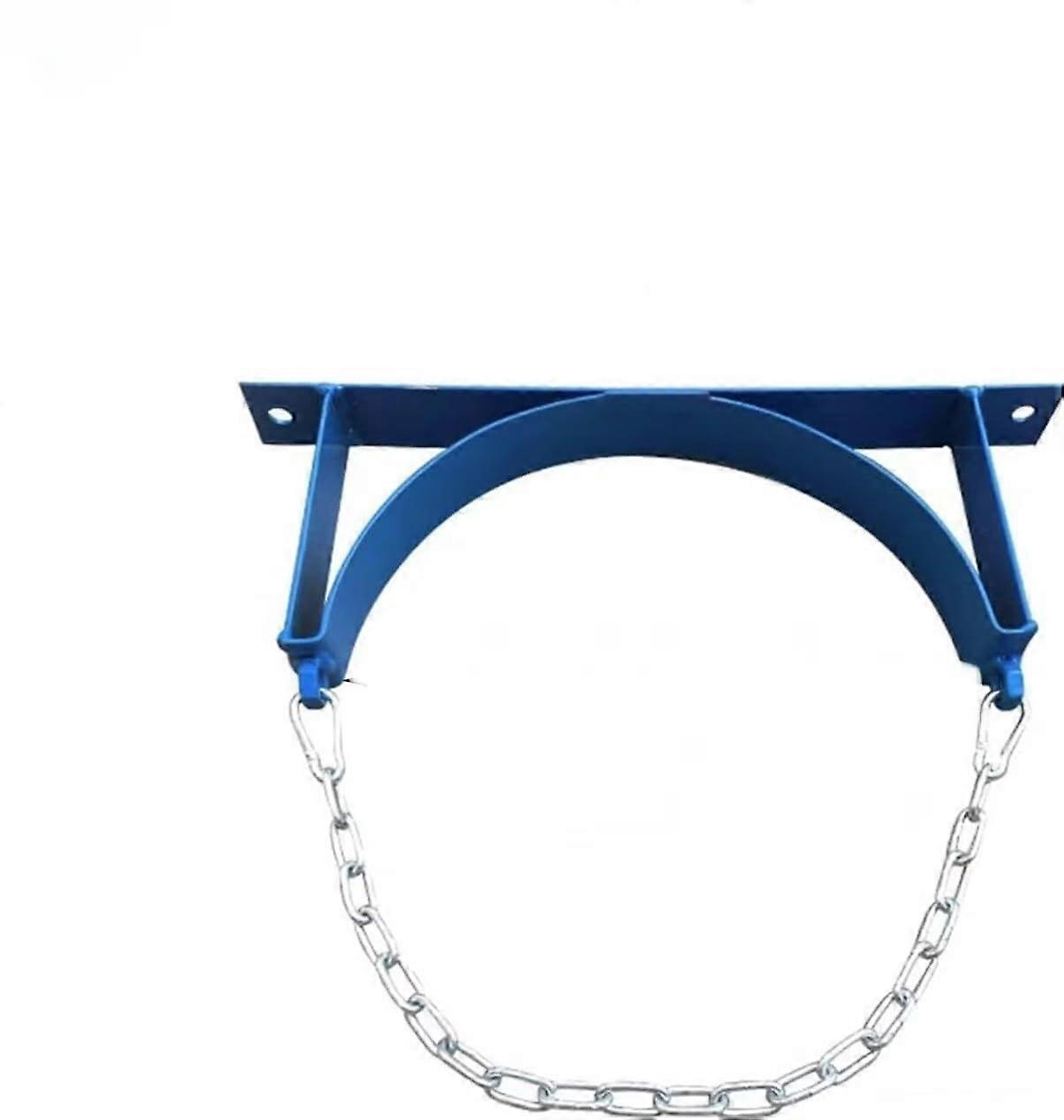 Oxygen Tank Storage Rack For 40L Cylinders Metal Steel Fixed Shelf Adjustable Chain Blue Set Of 2