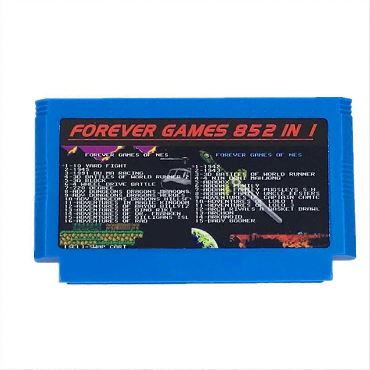 852 in 1 Game For FC Adapter For SFC/SNES Blue