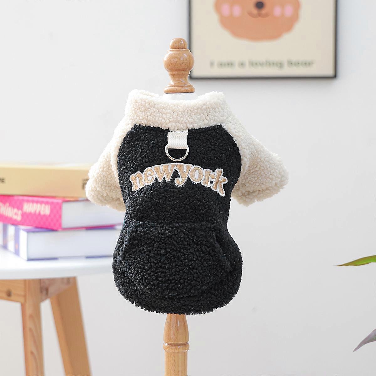 Puppy Clothes Autumn and Winter Thickened Warm Sweater Jacket Color Matching Sweater Suitable for Puppies and Cats