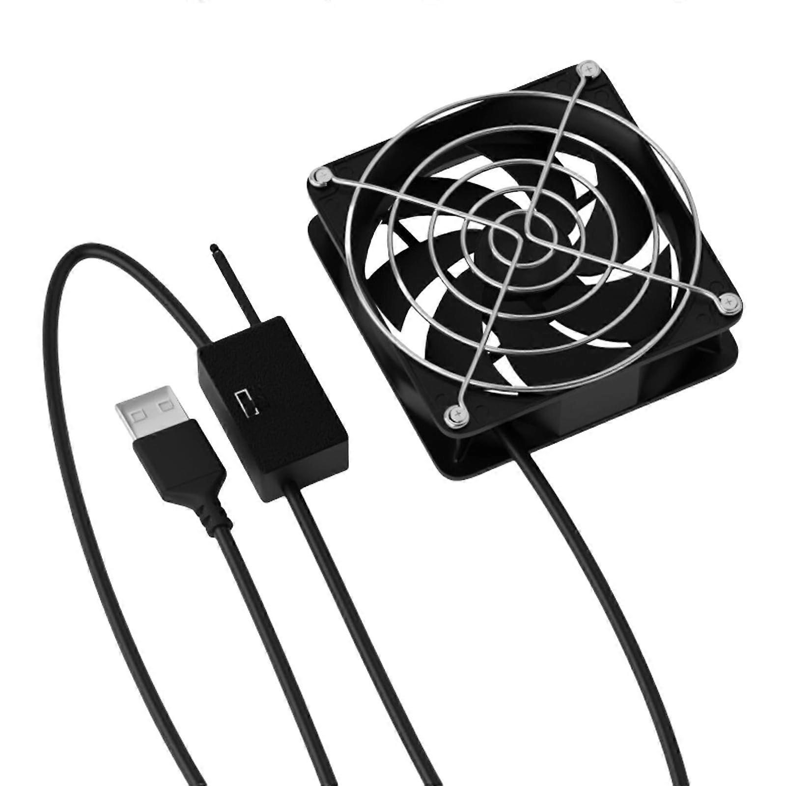 8cm USB Temperature Controlled Cooling Fan Auto Temperature Control For Electronics Heat Management Starts Over 40C