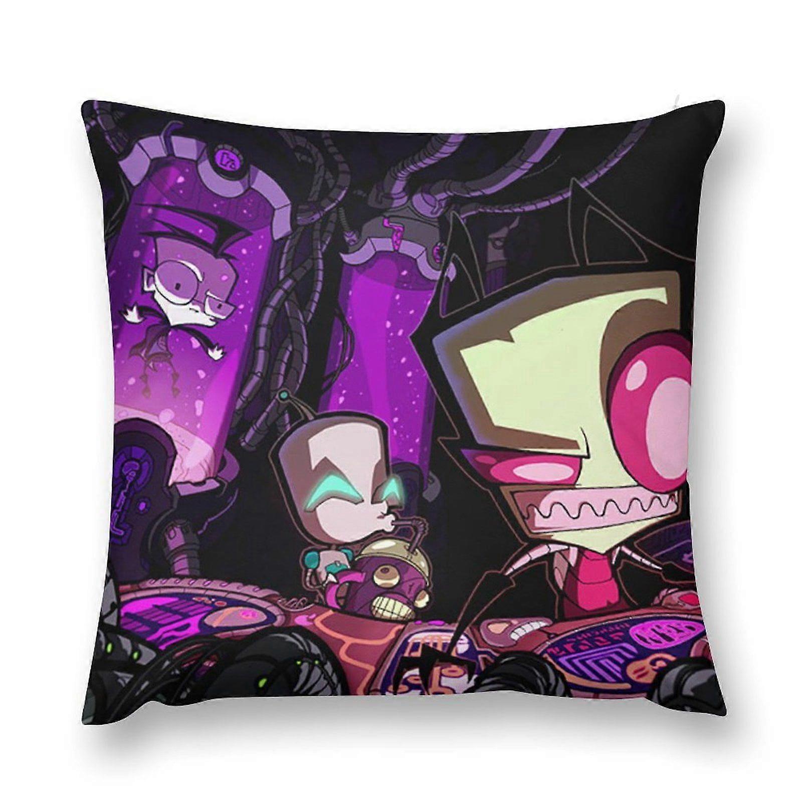 i322 Invader Zim Gir Plyšový povlak na polštář Přehoz Multi-size Ultra-pohodlný povlak na polštář Polštář Anti-znečištění Ochranné obaly FFg322