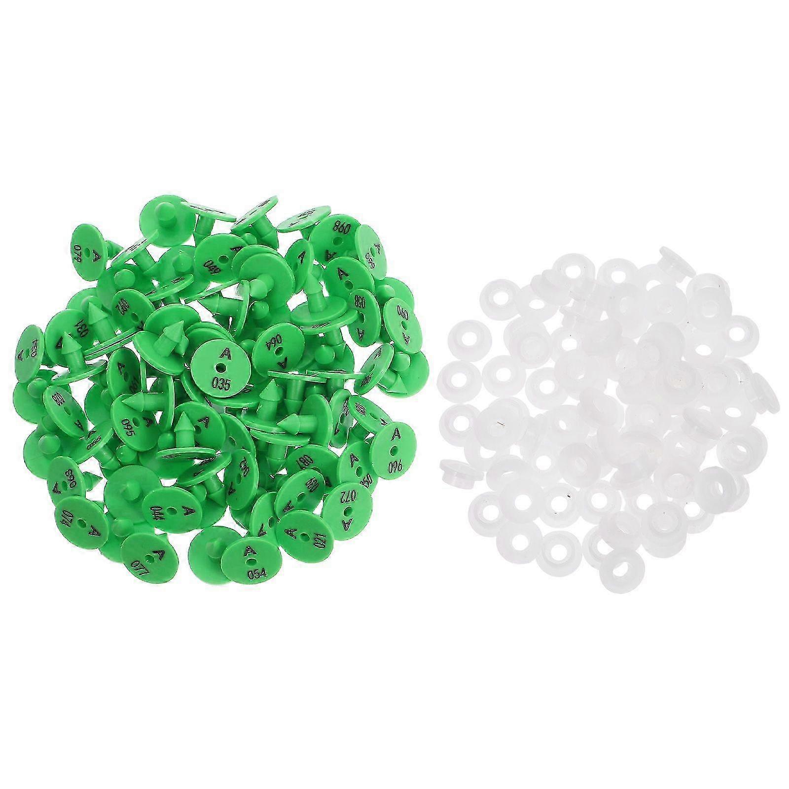 100pcs Durable Rabbit Ear Tags with Numbers for Identification, Animal Tracking, and Livestock Marking on the Farm