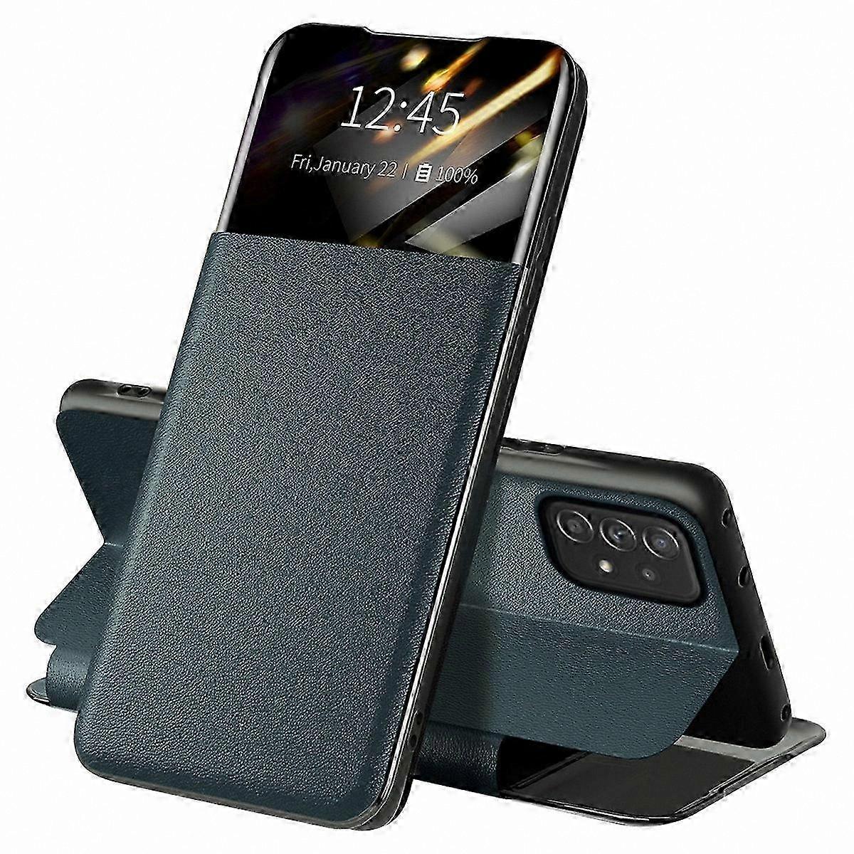 Leather Phone Case with View Window and Card Holder for A52 Models