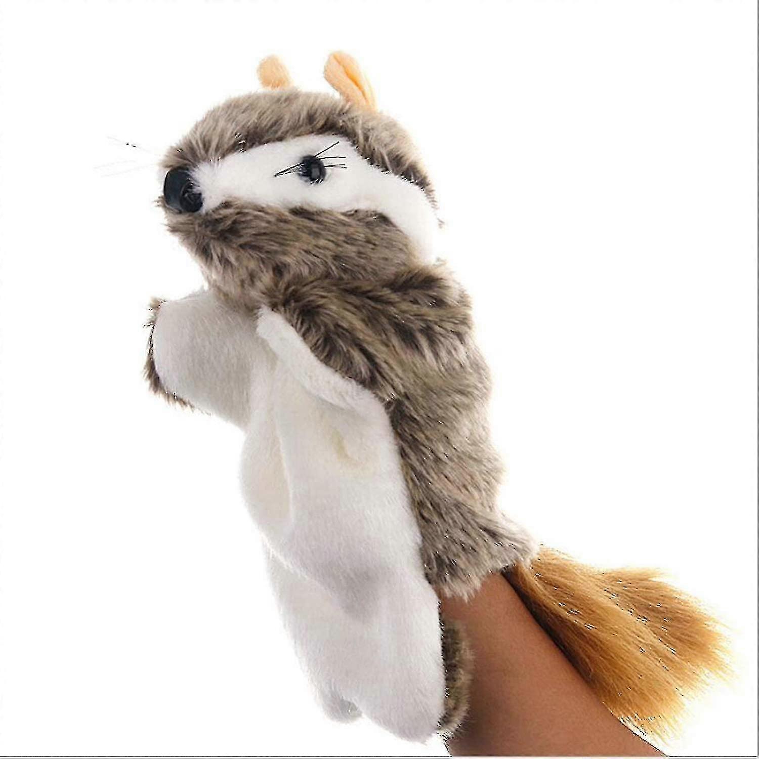 Squirrel Hand Puppet Plush Animal Toy For Imaginative Dress Up Games Stockings Storytelling
