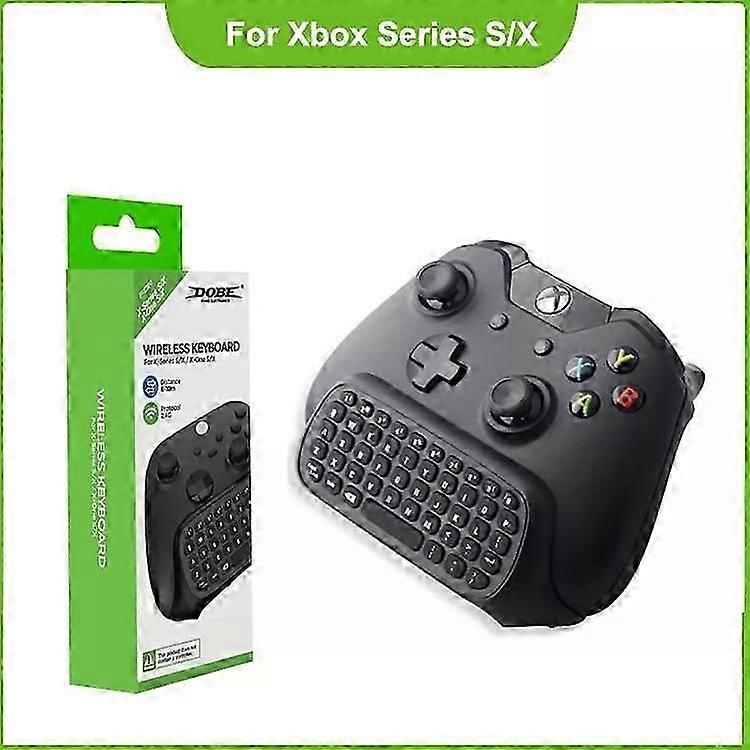 Tastatur til Xbox Series X/s One/s/Controller Gamepad, 2,4 GHz Mini Qwerty Keyboard Gaming Chatpad med lyd-/headsetstik