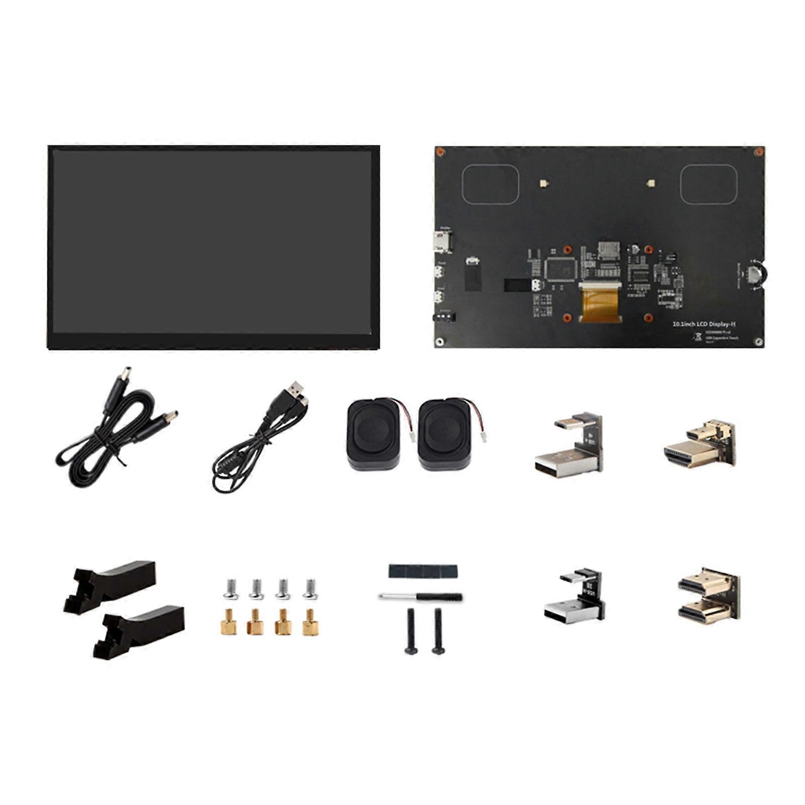 10.1inch Capacitive Touchable LCD Display 1024x600 Touchable Screen Display Monitor Panel For 3B+ 4B Developmen Board Multicolor