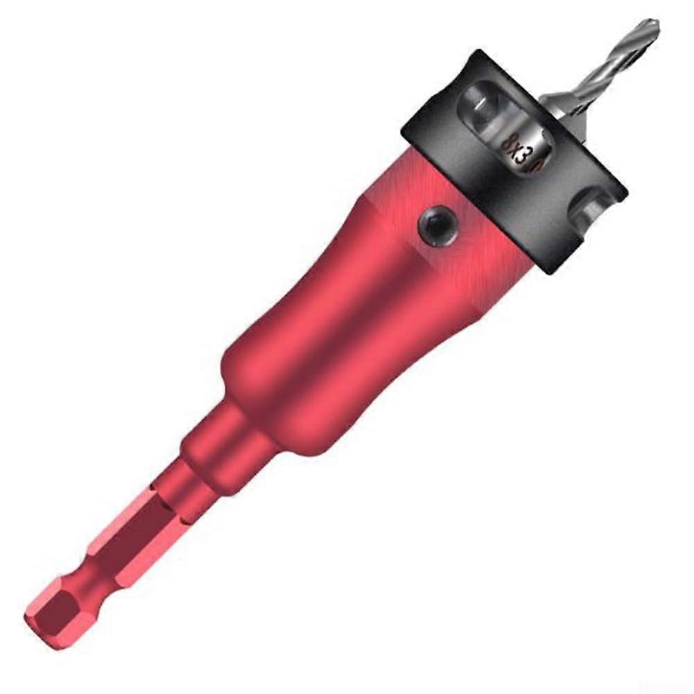 Aluminum Alloy Drill Bit Set with Depth Stop for Metal and Wood, Quick Connect, 6 Piece