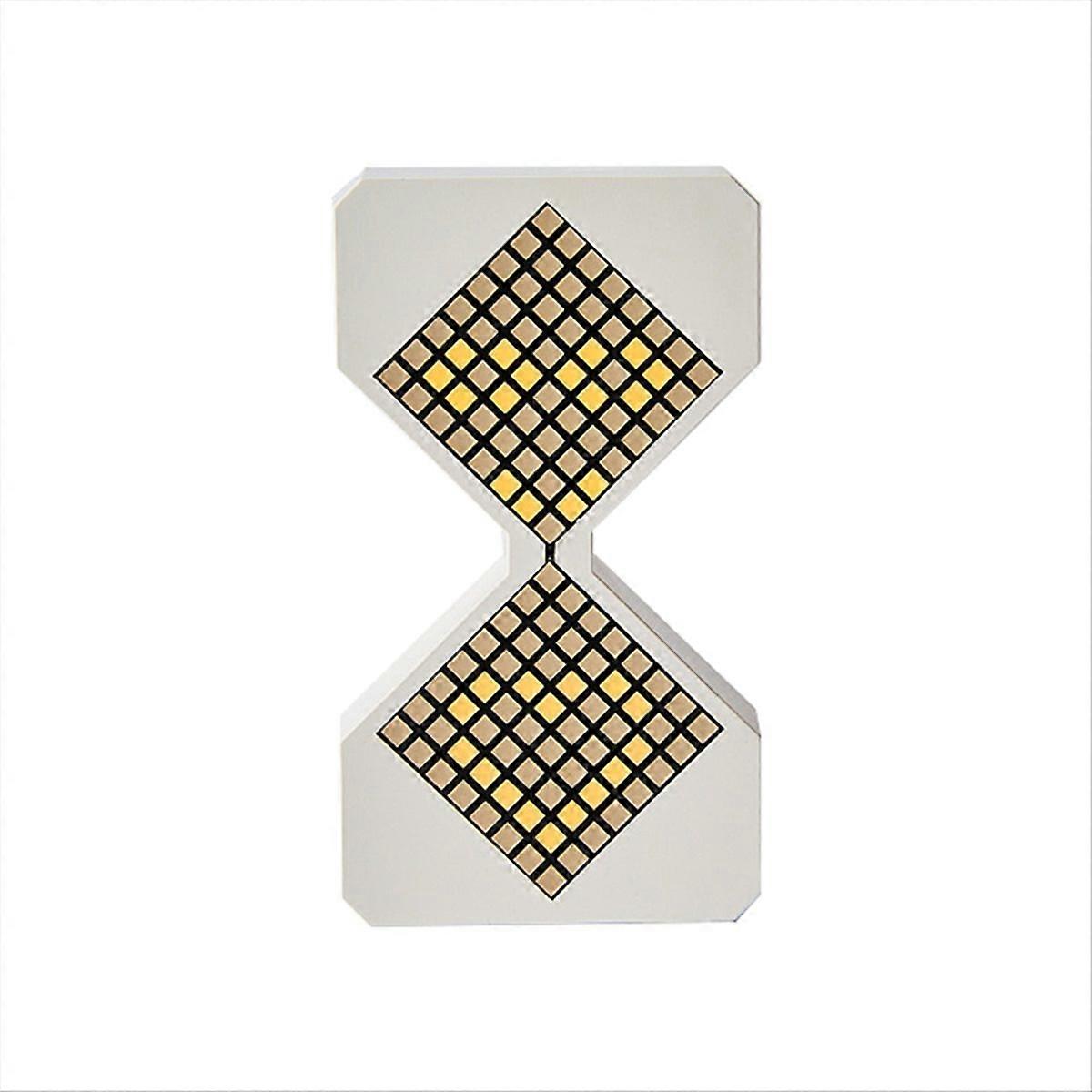 Digital Hourglass Light 1-30 Minute Freely Adjustable 'S Timer Dynamic Flow Cube Led Night Light for Home White