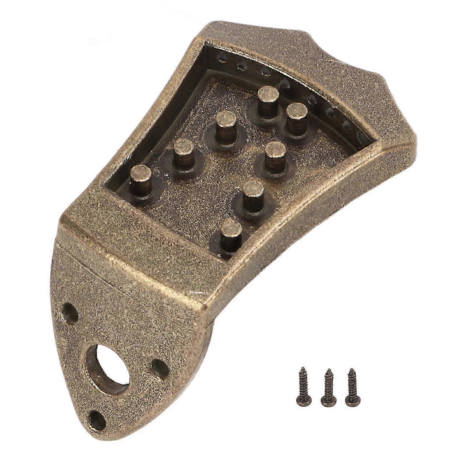 Mandolin Tailpiece Metal Bridge Replacement Part Musical Instruments Accessories Bronze 25-26