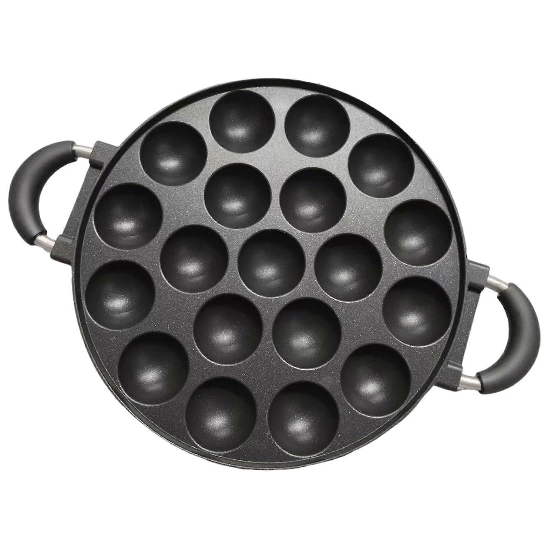 Egg Frying Pan with 19Mold Nonstick Design, Mini Pancake Maker for Gas, Electric and Induction Stoves