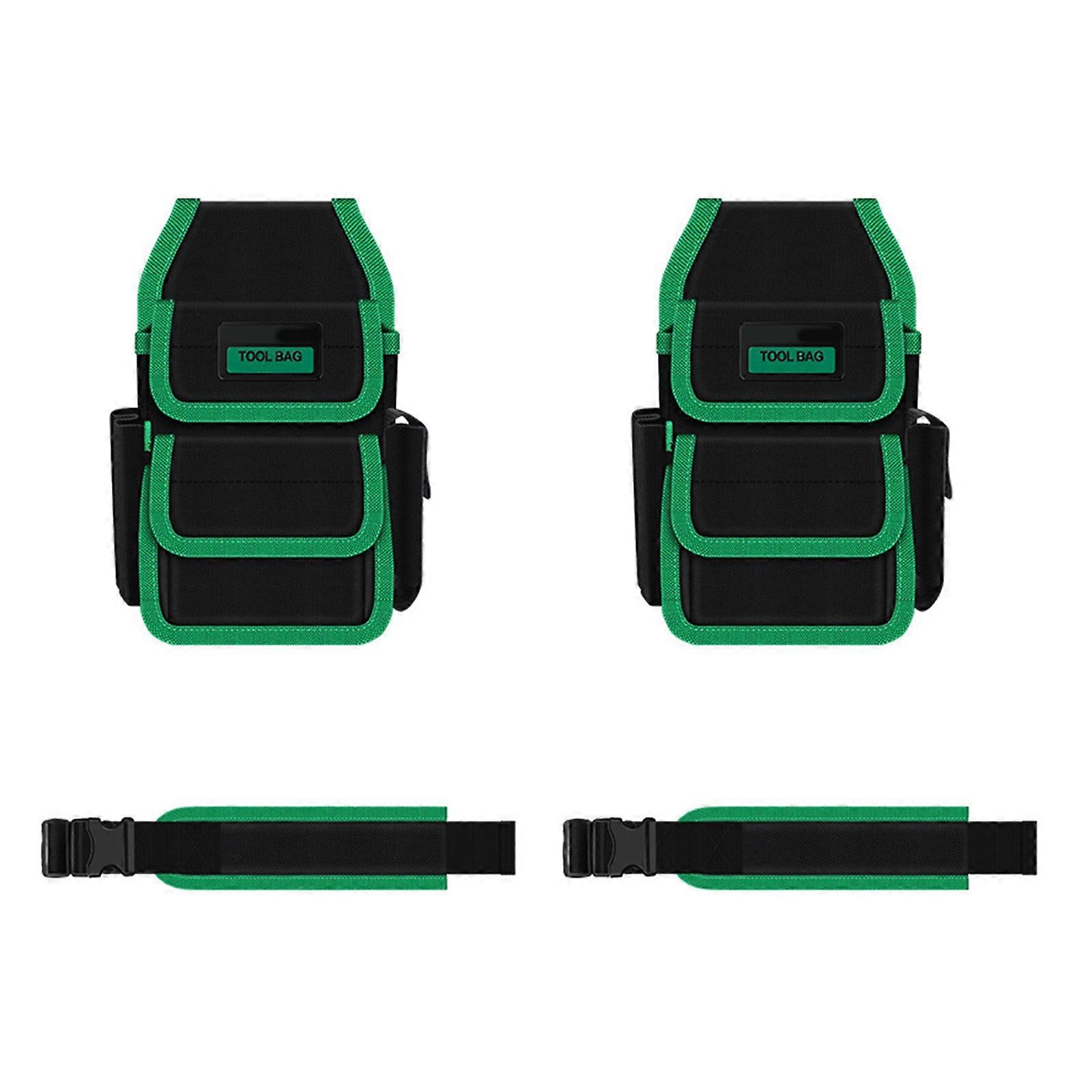 2PCs High Capacity Work Pouches Bag With Antislip Clip Professional Grade Gear Storage Secure Fastening For Technicians Multicolor