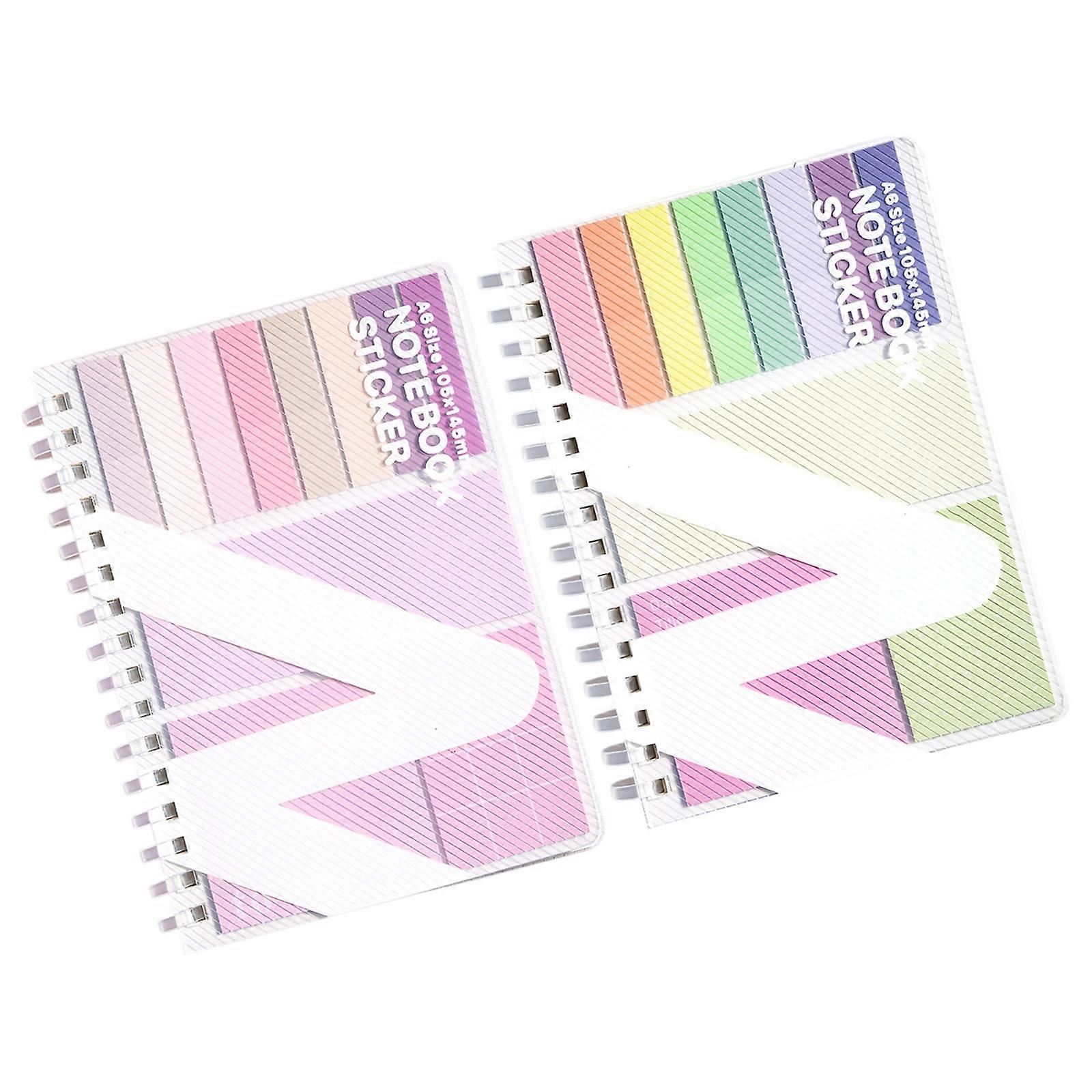 Refillable Paper Notebook and Adhesive Note Set for Student Office Workers Note Taking Daily Planning Task Management Multicolor