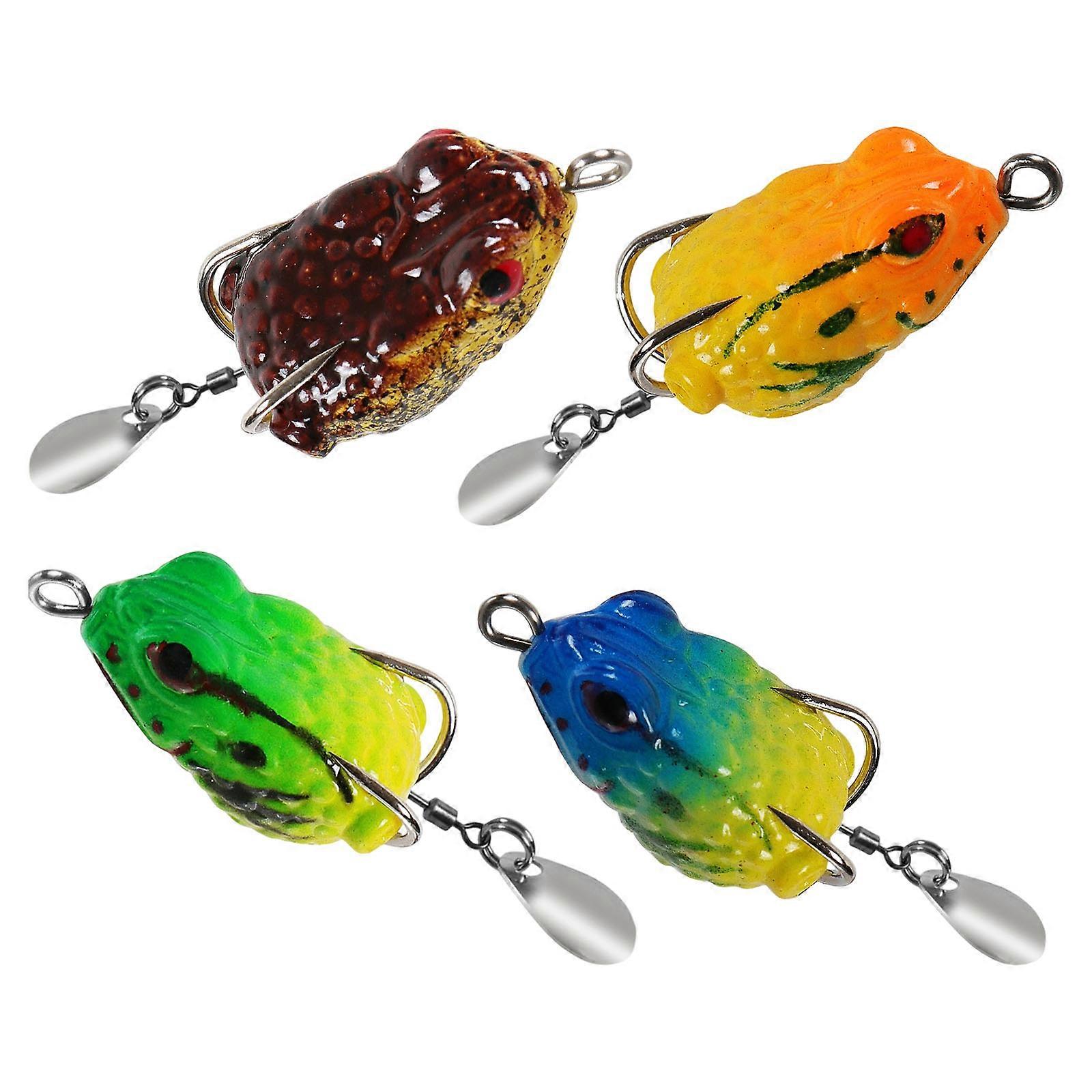 Dense Thin Frogs Molded Fishing Attract Realistic Bounds Natural Game Copy Suitable for Various Water Conditions Multicolor