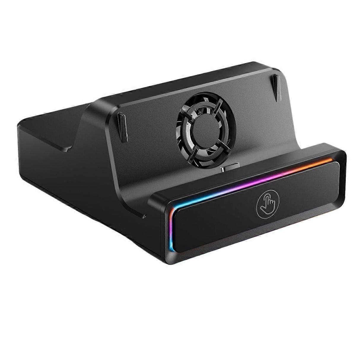 RGB Cooling Fan for Switch 2 Docking Station with 4K@60Hz -Compatible, USB 3.0 Ports for Switch 2 G