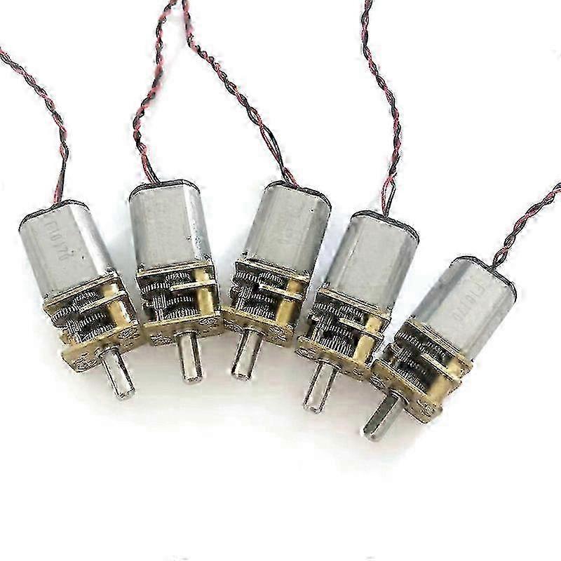 5pc Micro Mini N20 Gear Motor Dc 3v-6v Slow Speed Full Metal Gearbox Reducer Diy Js