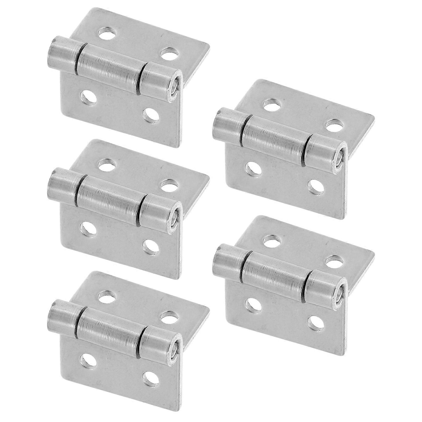 2Pcs Metal Gate Hinges Replacement Iron Door Hinges Silver Finish