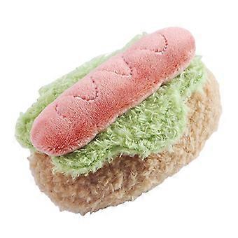 Plush Food Cat Toy Stuffed Dessert Shaped Kitten Toy Realistic Burger Hotdog Sandwich Cake Pet Chew