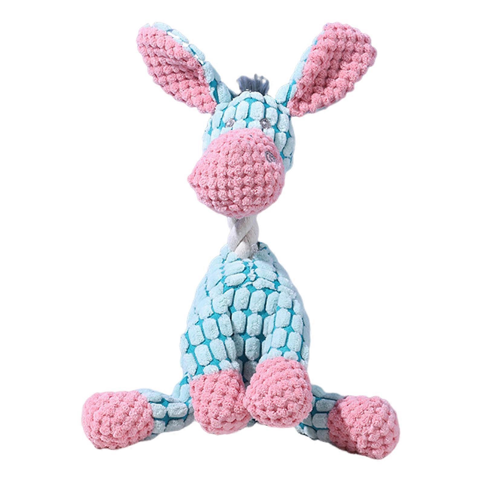 Indestructible Plush Dog Toy for Aggressive Chewers Squeaky Chew Toy Dogs Teething Support