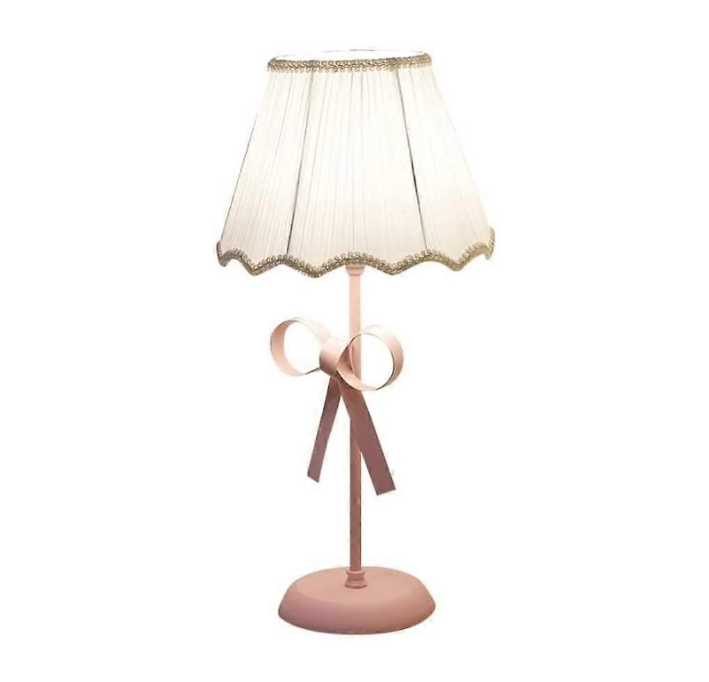 light Table Lamp Iron Table Lamp With Fabric Shade Nightstand Bedside Desk Lamp Push Button Switch Wedding Gift