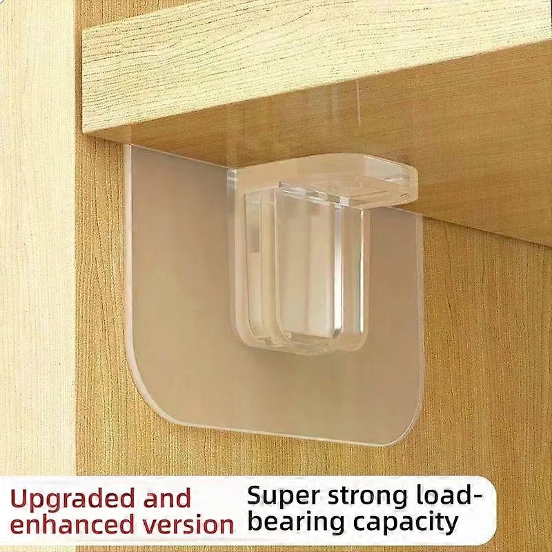 No-Drill Triangular Shelf Support Bracket - Adjustable Cabinet/Wardrobe Layer Fixer with Heavy-Duty Corner Clamp
