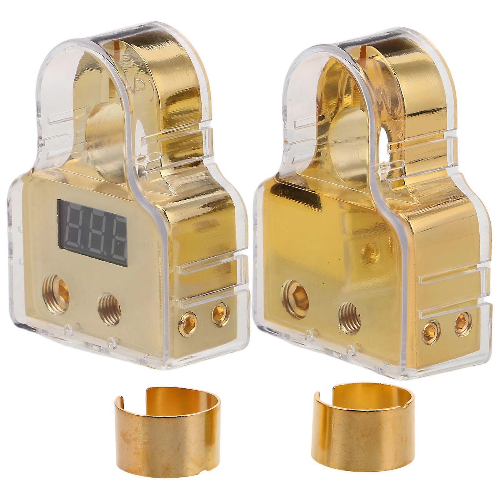 Car Stereo Battery Terminal Connector with Display Feature 1Set for Vehicle