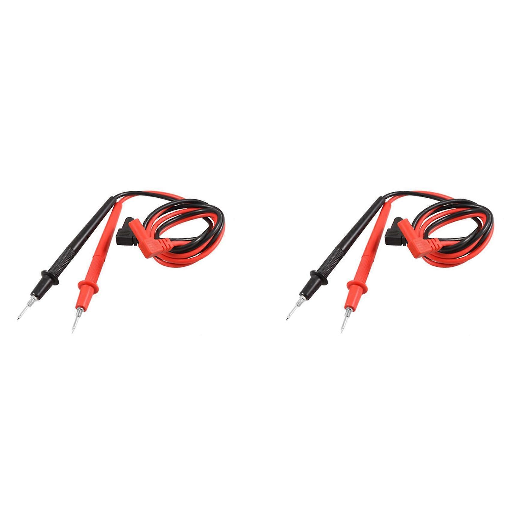 2X 1000V Banana Plug 2.6Ft Voltmeter Probe Test Lead Cable Black Red Pair