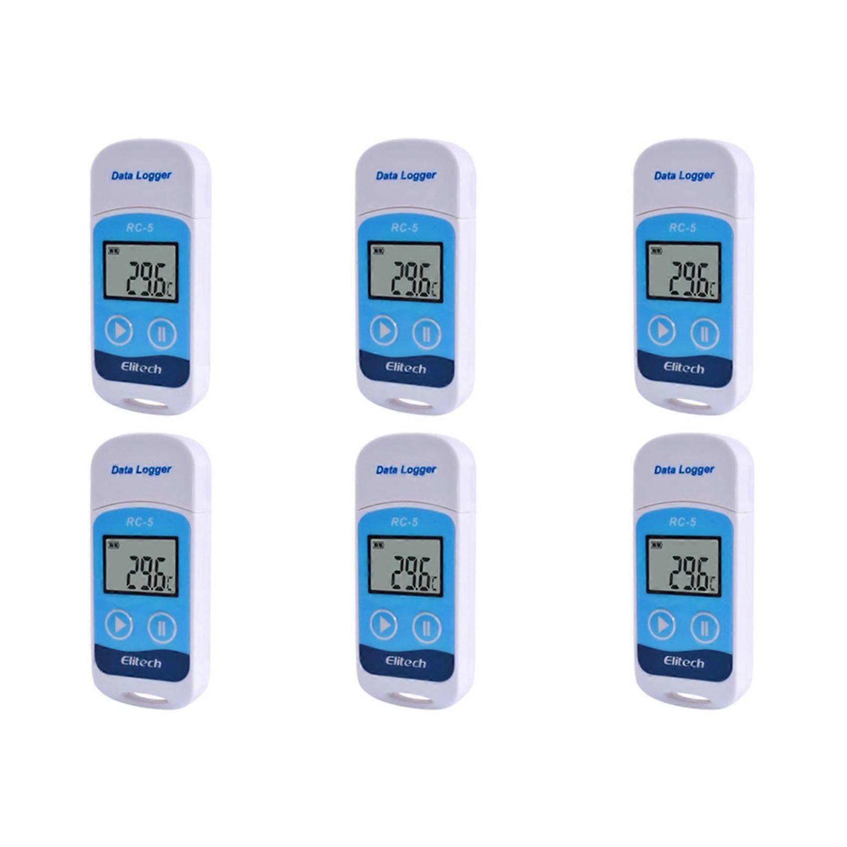 6X ELitech RC-5 High-Precision Digital USB Temperature Data Logger for Warehouse Storage Refrigerated Transport