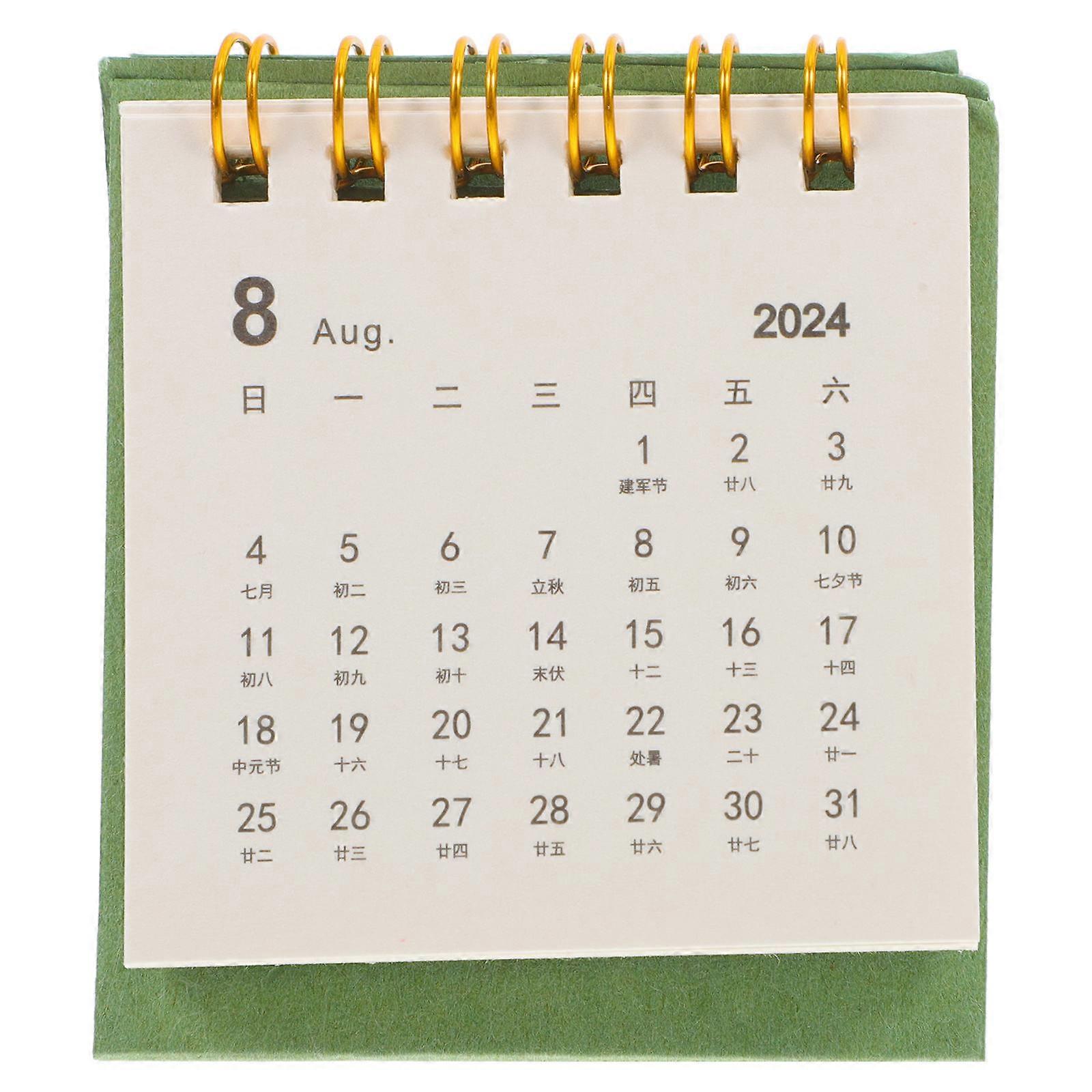 Mini Desk Calendar for Monthly Planning with Spiral Binding