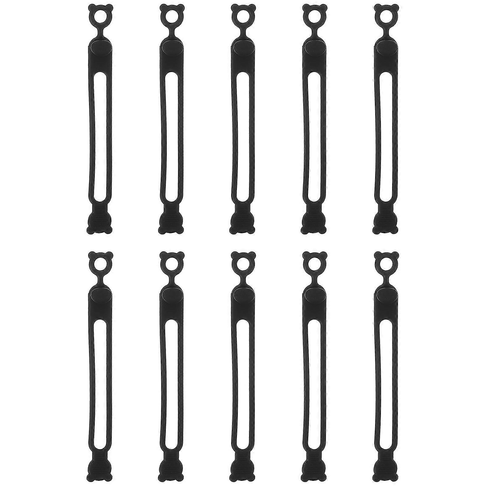 Reusable Silicone Cable Ties for Organization with 10Pcs Office Wire Straps