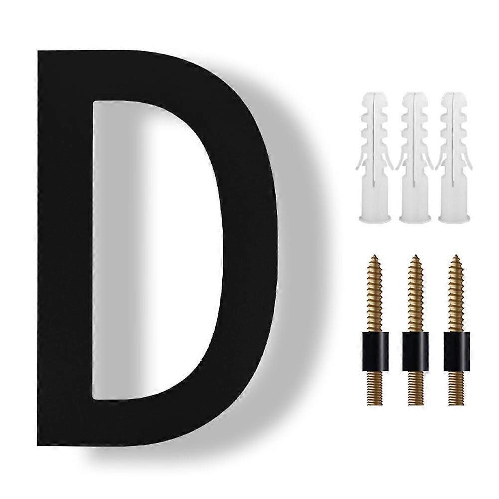 8 inch Modern Floating House Numbers Large Black Shadow Home Address Garage Gate